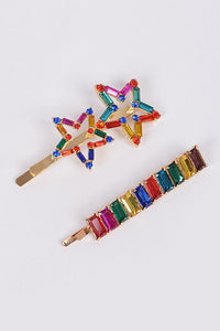 Multi Color Spectacle Rhinestone Hairpin