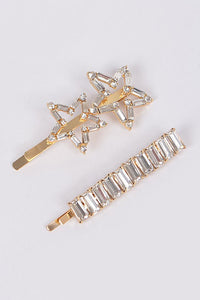 Clear Color Spectacle Rhinestone Hairpin