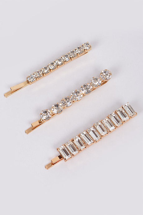 Clear Jeweled Rhinestone Hairpin