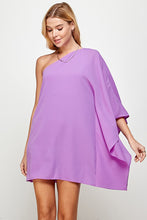 Purple Summer One-shoulder Dress