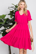 Fuchsia Soft Summer High Waist Short Dress
