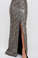Black Multi Sexy Leopard Maxi With Slit Dress