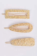 Gold Hammered Three Piece Set Hairpins
