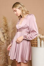 Dusty Lavender Satin Criss-Cross Cut Out Mini Dress