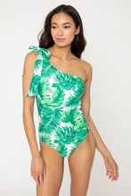 Green One Shoulder With Tie 1pc