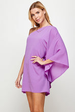 Purple Summer One-shoulder Dress