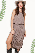 Brown Sleeveless Summer Casual Long Dress