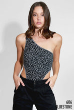 Bluestone Leopard One Shoulder Glam Bodysuit