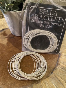 Silver Set Of 20 Stainless Steel Bracelets