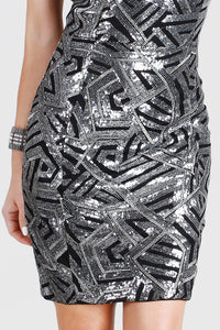 Sequin Crisscross Back Halter Dress