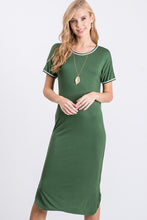 Olive Tee Short Sleeve Midi Dress