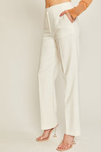 Ivory Woven Solid Formal Long Pants