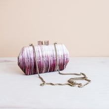 Wine Colored Clutch - Woven Clutch Purse