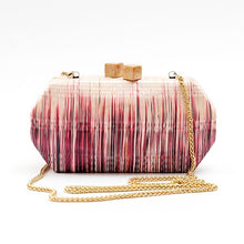 Wine Colored Clutch - Woven Clutch Purse