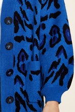 Blue Charmed Blue Leopard Cardigan