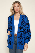 Blue Charmed Blue Leopard Cardigan