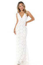 Ivory Light Pink Scalloped Sheer Rose Lace Bridesmaids Formal Dress