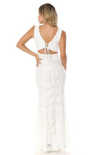 Ivory Light Pink Scalloped Sheer Rose Lace Bridesmaids Formal Dress