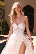 Off White Wrapped Chest Slit White Gauze Embroidered Wedding Dress