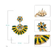 Baroque Sector Rhinestone Earrings