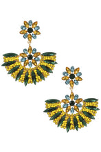 Baroque Sector Rhinestone Earrings