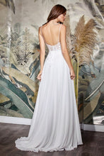 Off White A-line Chffon Bridal Gown