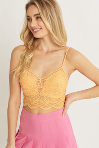 Sorbet Woven Solid Laced Bralette
