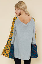 Grey Mini Waffle Bell Sleeve Tunic Top