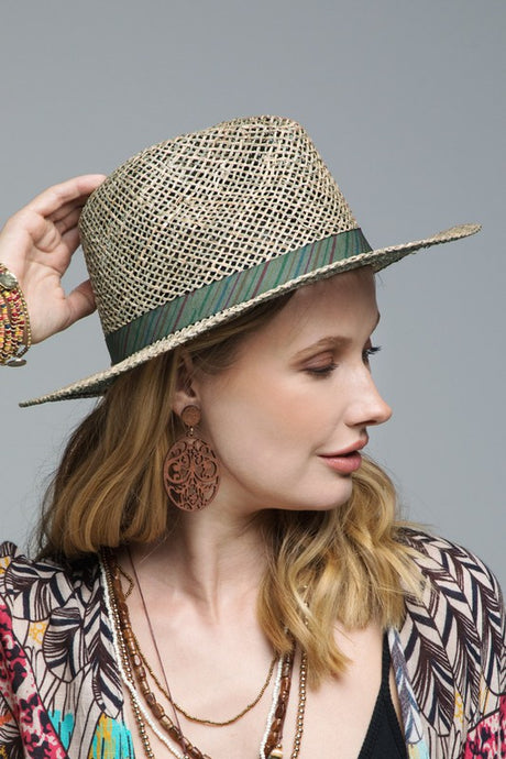 Seagrass Weave Straw Panama Hat