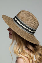 Light Brown Braided Trim Panama Hat