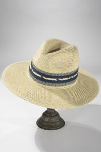 Natural Braided Trim Panama Hat