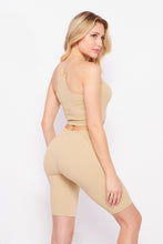 Khaki Shorts & Tank Top 2 Piece Set