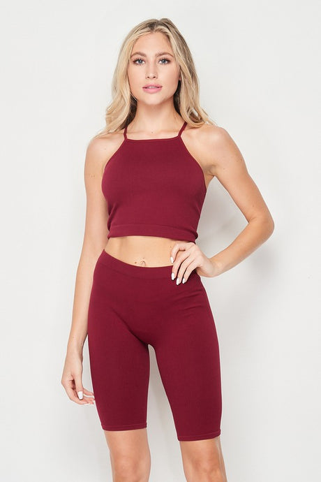 Red Shorts & Tank Top 2 Piece Set