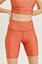 Orange Sports Bra & Biker Short Set