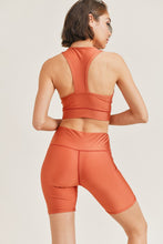 Orange Sports Bra & Biker Short Set