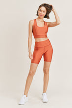Orange Sports Bra & Biker Short Set