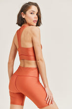 Orange Sports Bra & Biker Short Set