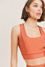 Orange Sports Bra & Biker Short Set