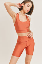 Orange Sports Bra & Biker Short Set
