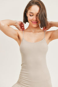 Beige Sports Jumpsuit