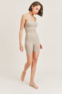 Beige Sports Jumpsuit