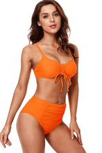 Orange Bikini Top With High Rise Bottoms