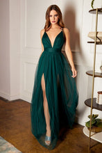 Dark Green Tulle Evening Long Dress