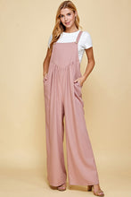 Mauve Shirring Detail Overalls Jumpsuit