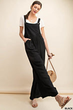 Black Shirring Detail Overalls Jumpsuit Success