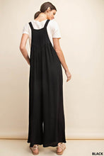 Black Shirring Detail Overalls Jumpsuit Success