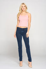 Pink Solid Padded Criss Cross Back Bra Top