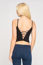 Black Solid Padded Criss Cross Back Bra Top