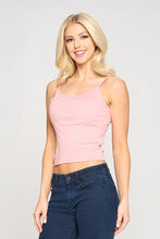 Pink Solid Padded Criss Cross Back Bra Top