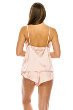 Pink Satin PJ Short Set